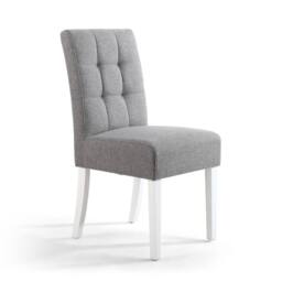 Shankar Moseley Waffle Linen Effect Silver Grey in White Legs - thumbnail 1