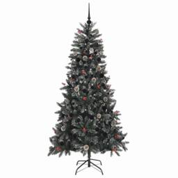 Berkfield Home Artificial Christmas Tree with Stand Green 114 x 114 x 210 cm - thumbnail 4