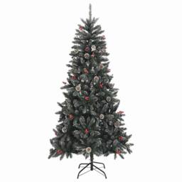Berkfield Home Artificial Christmas Tree with Stand Green 114 x 114 x 210 cm - thumbnail 5