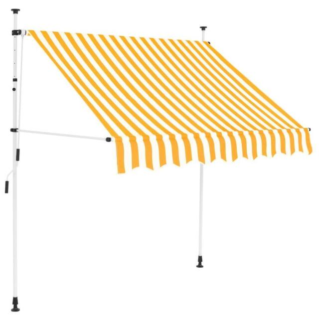 Berkfield Home Manual Retractable Awning 200 cm Orange & White Stripes - image 1
