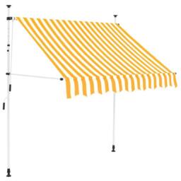 Berkfield Home Manual Retractable Awning 200 cm Orange & White Stripes - thumbnail 1