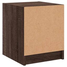 Berkfield Home Bedside Cabinets with Glass Doors 2 pcs Brown Oak 35x37x42 cm - Size: 35 x 37 x 42 cm - thumbnail 9