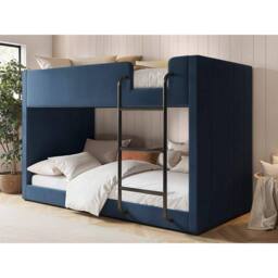 Flair Eden Fabric Bunk Bed in Blue - Size: Single - thumbnail 1