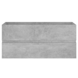 Berkfield Home Sink Cabinet with Built-in Basin Concrete Grey Engineered Wood - thumbnail 6