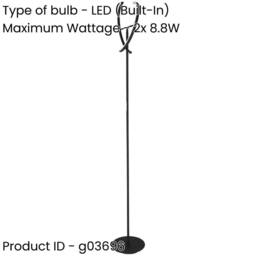 Loops Stylish Modern Black LED Floor Lamp for Home & Indoor Spaces - thumbnail 2