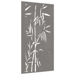 Berkfield Home Garden Wall Decoration 105x55 cm Corten Steel Bamboo Design in Brown - thumbnail 3