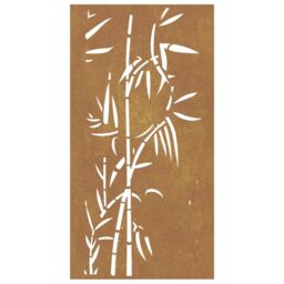 Berkfield Home Garden Wall Decoration 105x55 cm Corten Steel Bamboo Design in Brown - thumbnail 4