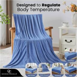 GAVENO CAVAILIA Cooling Blanket in Blue - Size: 200 cm x 240 cm - thumbnail 4