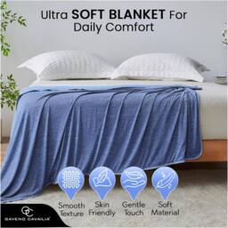 GAVENO CAVAILIA Cooling Blanket in Blue - Size: 200 cm x 240 cm - thumbnail 3