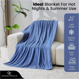GAVENO CAVAILIA Cooling Blanket in Blue - Size: 200 cm x 240 cm - thumbnail 5