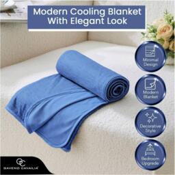 GAVENO CAVAILIA Cooling Blanket in Blue - Size: 200 cm x 240 cm - thumbnail 6