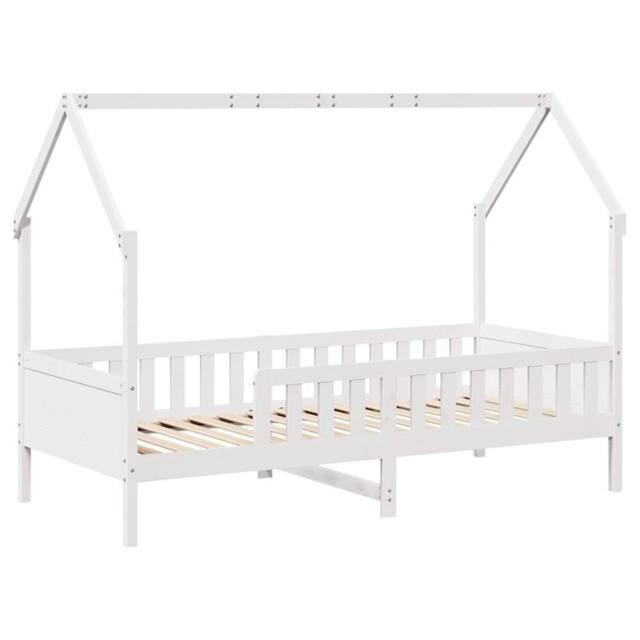 Berkfield Home Kids' House Bed Frame without Mattress White 90x200 cm Pine - image 1