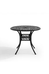 Garden Sanctuary Vintage Round Cast Aluminum Garden Bistro Table in Black - thumbnail 3