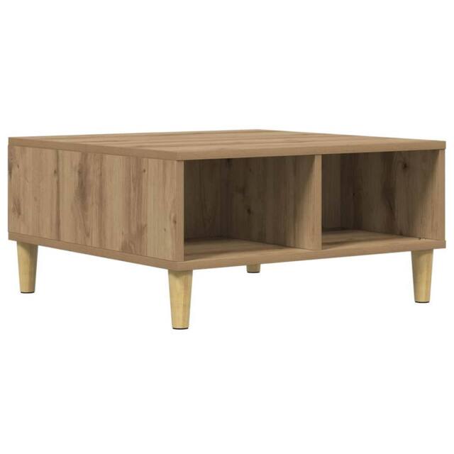 Berkfield Home Coffee Table Artisan Oak 60x60x30 cm Engineered Wood in Brown - Size: 60 x 60 x 30 cm - image 1