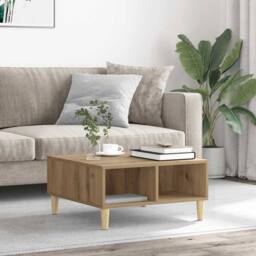 Berkfield Home Coffee Table Artisan Oak 60x60x30 cm Engineered Wood in Brown - Size: 60 x 60 x 30 cm - thumbnail 3