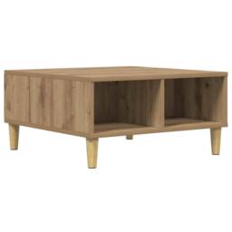 Berkfield Home Coffee Table Artisan Oak 60x60x30 cm Engineered Wood in Brown - Size: 60 x 60 x 30 cm - thumbnail 1