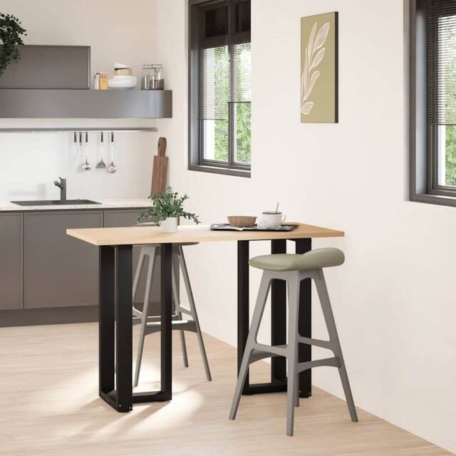Berkfield Home Bar Table Legs T-Shaped¬†2 pcs Black 50x35x(90-91) cm Steel - image 1