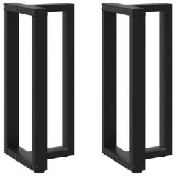 Berkfield Home Bar Table Legs T-Shaped¬†2 pcs Black 50x35x(90-91) cm Steel - thumbnail 2