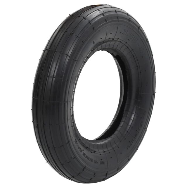 Berkfield Home Wheelbarrow Tyre 3.50-8 4PR Rubber in Black - image 1
