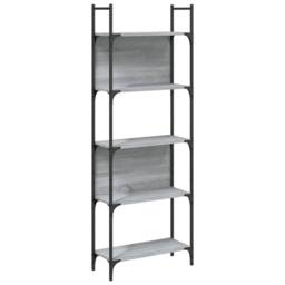 Berkfield Home Bookshelf 5-Tier Grey Sonoma 60.5x24x166.5 cm Engineered Wood - thumbnail 1