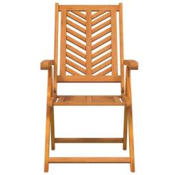 Berkfield Home Reclining Garden Chairs 4 pcs Solid Wood Acacia in Brown - thumbnail 5