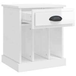 Berkfield Home Elegant Bedside Cabinet High Gloss White 43x36x50 cm - Size: 43 x 36 x 50 cm - thumbnail 6