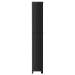 Berkfield Home Washing Machine Cabinet BERG Black 76x27x164.5 cm Solid Wood - thumbnail 5