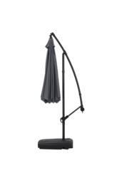 Living and Home 3M Banana Cantilever Outdoor Patio Parasol for Sunshade & Rain with Fillable Base on Wheels in Grey - thumbnail 4