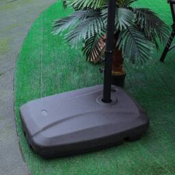 Living and Home 3M Banana Cantilever Outdoor Patio Parasol for Sunshade & Rain with Fillable Base on Wheels in Grey - thumbnail 9