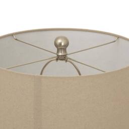 Wyld Haus Palermo Cream Ceramic Table Lamp Woven Pattern Base Natural Fabric - thumbnail 5