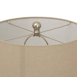 Wyld Haus Palermo Cream Ceramic Table Lamp Woven Pattern Base Natural Fabric - thumbnail 6