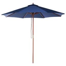 Wyld and Coco Birch Garden Parasol 270cm Blue - Foldable Market Shade - thumbnail 2
