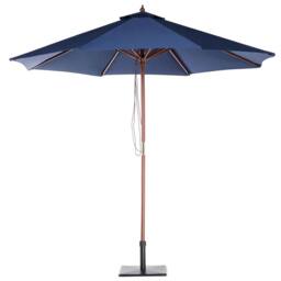 Wyld and Coco Birch Garden Parasol 270cm Blue - Foldable Market Shade - thumbnail 4