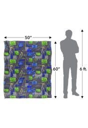 Teenage Mutant Ninja Turtles : Mutant Mayhem Sewer Tech Pattern Silky Touch Super Soft Throw Blanket 152 X 127 cm in White - thumbnail 5