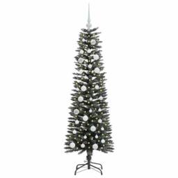 Berkfield Home Artificial Christmas Tree with 150 LEDs Green 43 x 43 x 150 cm - thumbnail 3