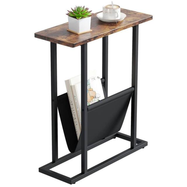 FORGEVIO Small Narrow Side Table for Small Spaces, Slim End Table - image 1