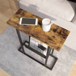 FORGEVIO Small Narrow Side Table for Small Spaces, Slim End Table - thumbnail 5