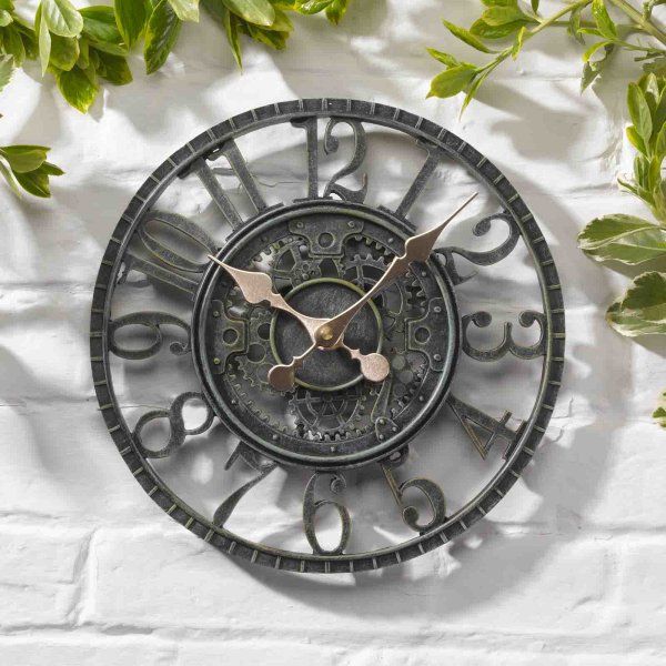 Marco Paul Large Grey Outdoor Skeleton Wall Clock 30cm - image 1
