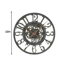 Marco Paul Large Grey Outdoor Skeleton Wall Clock 30cm - thumbnail 4
