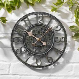 Marco Paul Large Grey Outdoor Skeleton Wall Clock 30cm