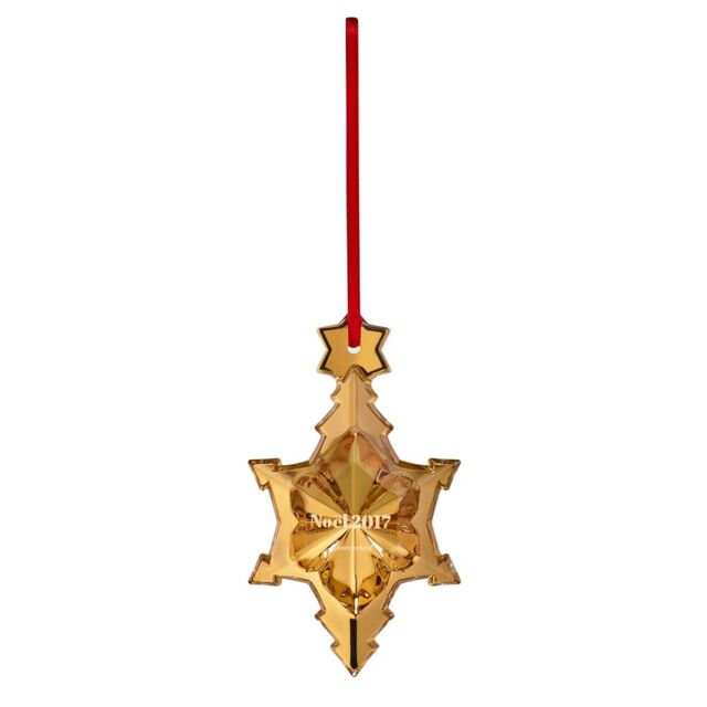 baccarat Noel Plaquette 017 Crystal Snowflake Annual Christmas Ornament Gold in Rose Gold - Size: 1 Pack - image 1