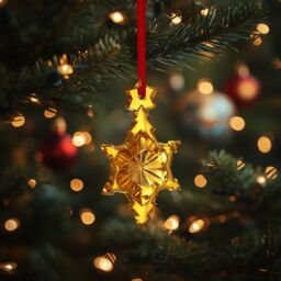 baccarat Noel Plaquette 017 Crystal Snowflake Annual Christmas Ornament Gold in Rose Gold - Size: 1 Pack - thumbnail 3