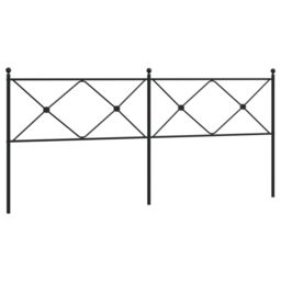 Berkfield Home Metal Headboard Black 193cm - thumbnail 2