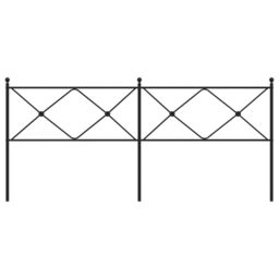 Berkfield Home Metal Headboard Black 193cm - thumbnail 4