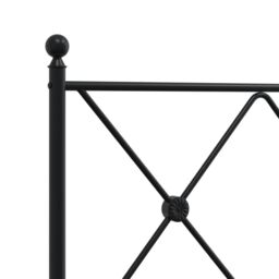 Berkfield Home Metal Headboard Black 193cm - thumbnail 5