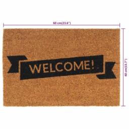 Berkfield Home Door Mat Natural 40x60 cm Tufted Coir in Brown - thumbnail 6
