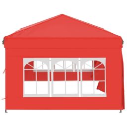 Berkfield Home Folding Party Tent with Sidewalls Red 3x6 m - thumbnail 4