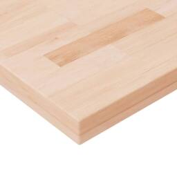 Berkfield Home Square Table Top 40x40x4 cm Untreated Solid Wood Oak in Light Tan - Size: 40 x 40 x 4 cm - thumbnail 1