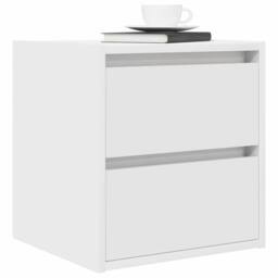 Berkfield Home Durable Wall-mounted Bedside Cabinets 2 pcs White 38x34x40 cm - Size: 38 x 34 x 40 cm - thumbnail 4