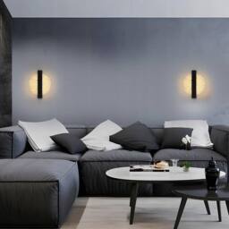 COMELY Indoor Wall Lights, 18W Round Black Modern Wall Lights, Warm Light - thumbnail 5